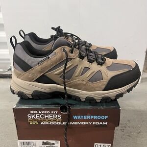 NEW Men's Tan Skechers Selmen-ENAGO 66275/TAN Hiking Shoes Size 12 Relaxed Fit
